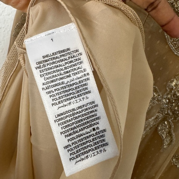 AIDAN MATTOX Floral Bead-Embroidered Gown - Picture 7 of 8